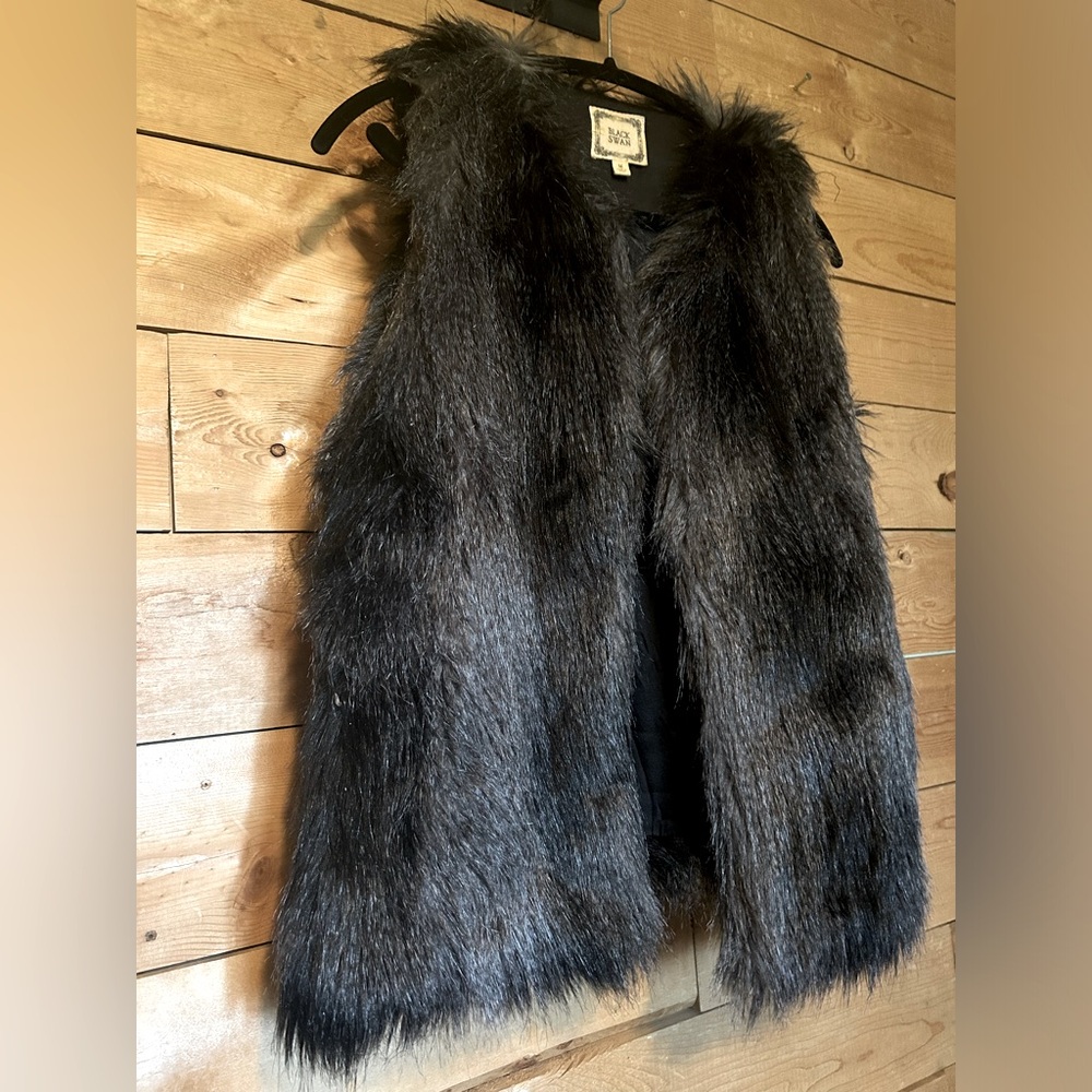 Black Swan faux fur vest